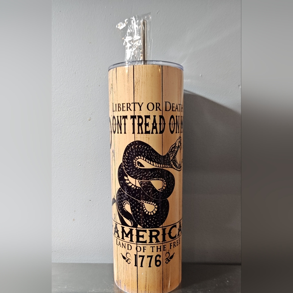 Liberty or Death Tumbler - Brown